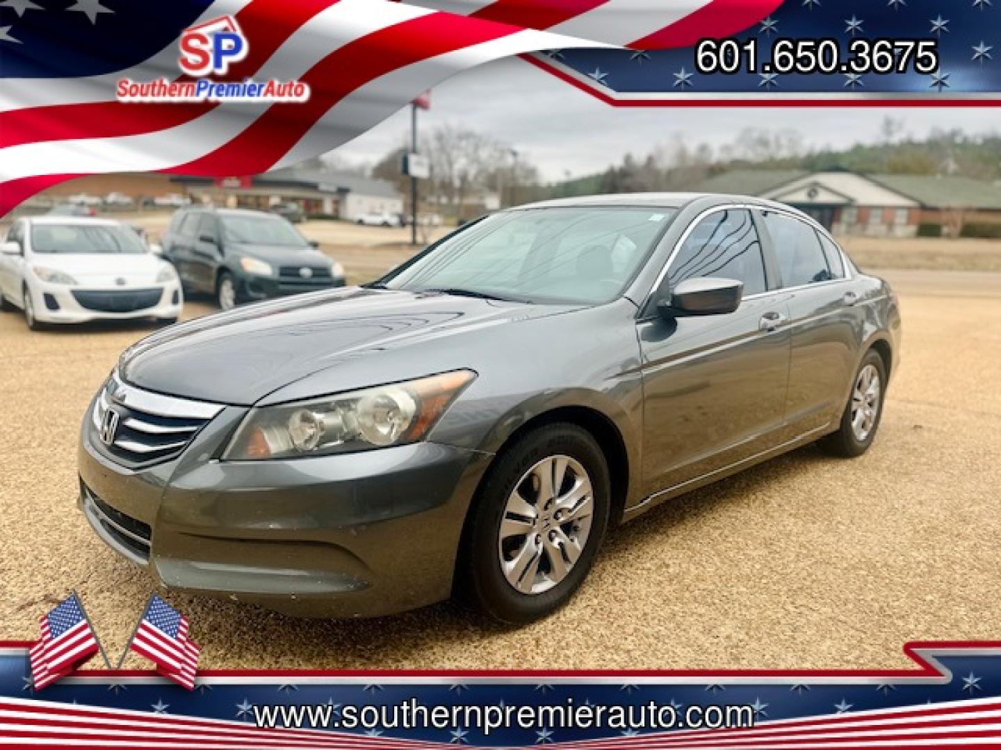 2012 GRAY HONDA ACCORD SE (1HGCP2F63CA) , located at 922 W. Beacon St., Philadelphia, MS, 39350, (601) 650-3675, 32.770447, -89.127151 - Photo#2